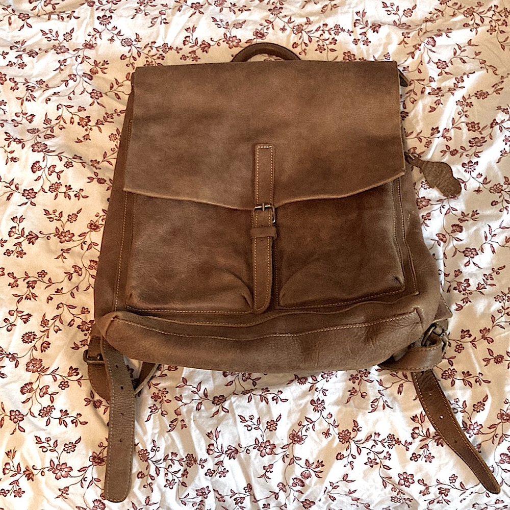 Genuine Leather Roots Backpack